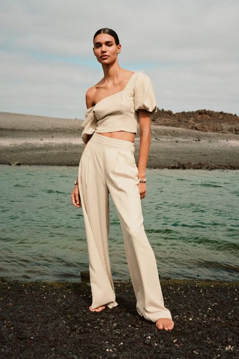 Брюки штани лляні Zara