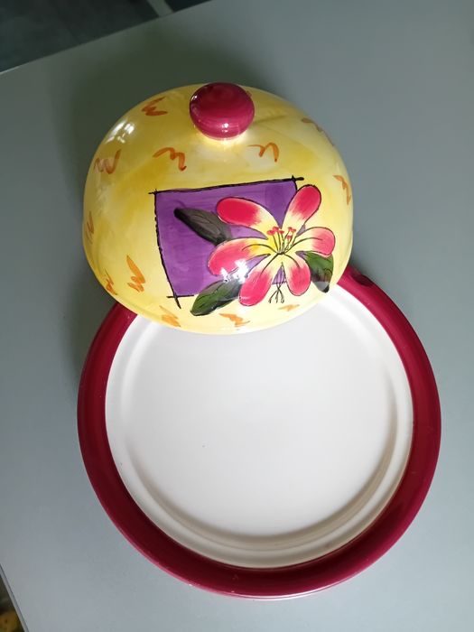 Połmisek talerz z przykryciem porcelana