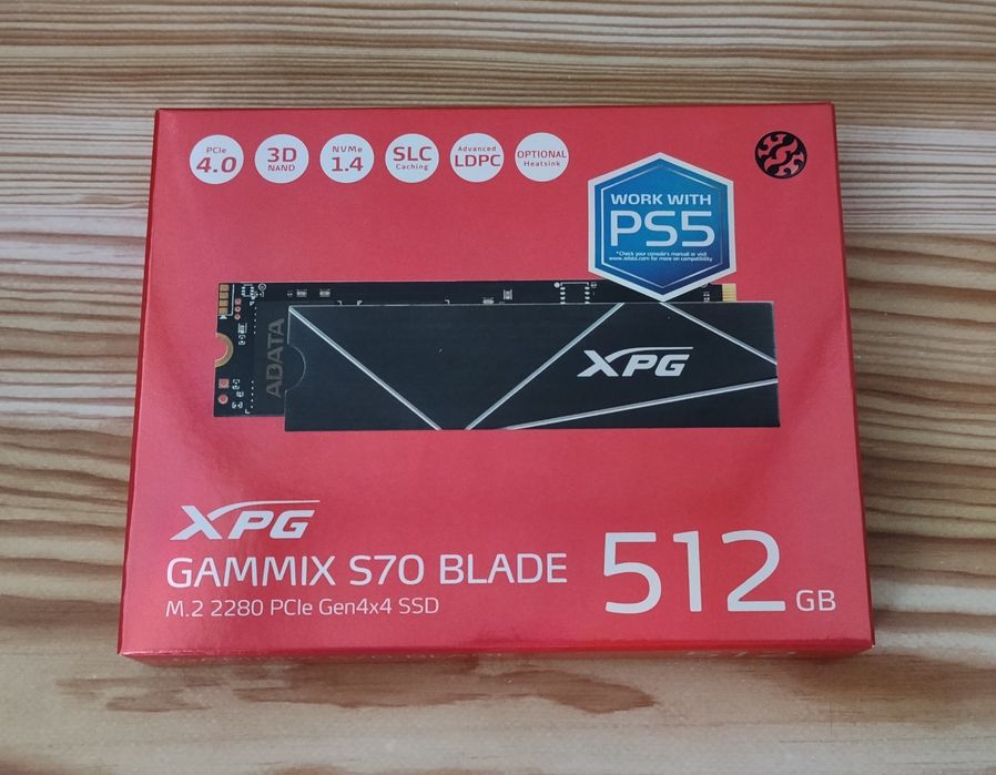 SSD XPG Gammix S70 Blade 512GB/PCIe 4.0/DRAM/3D-NAND TLC