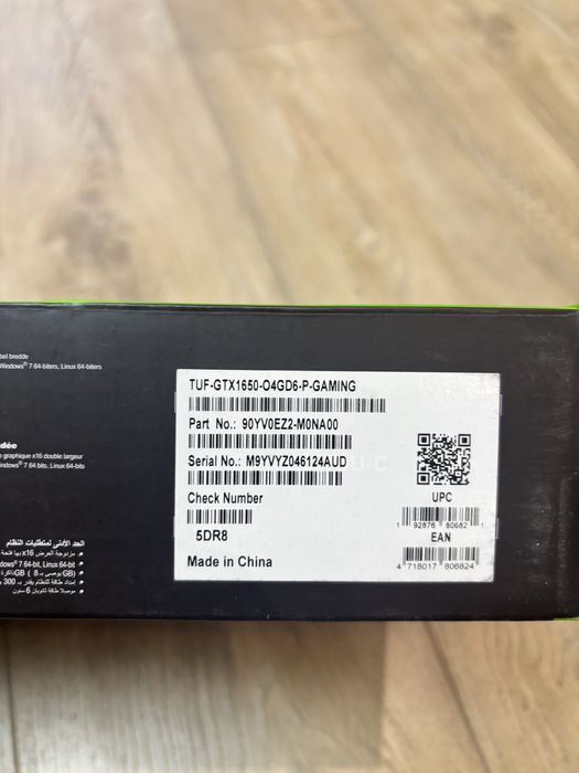 Видеокарта Asus gtx 1650 4g