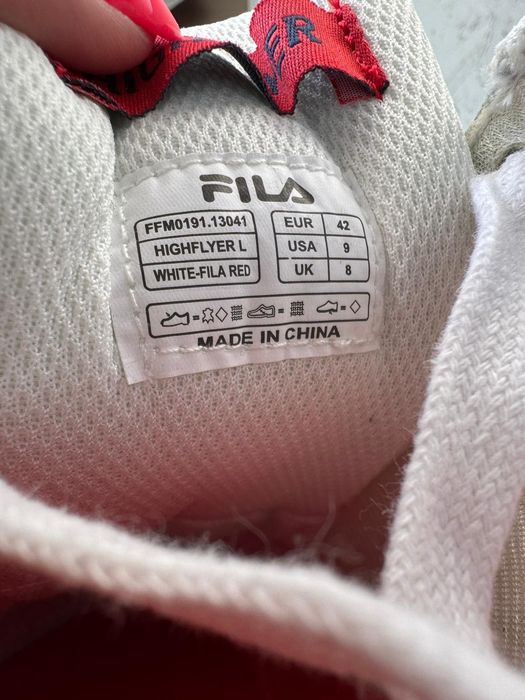 Nowe sneakersy unisex FILA HIGHFLYER L białe czerwone 42