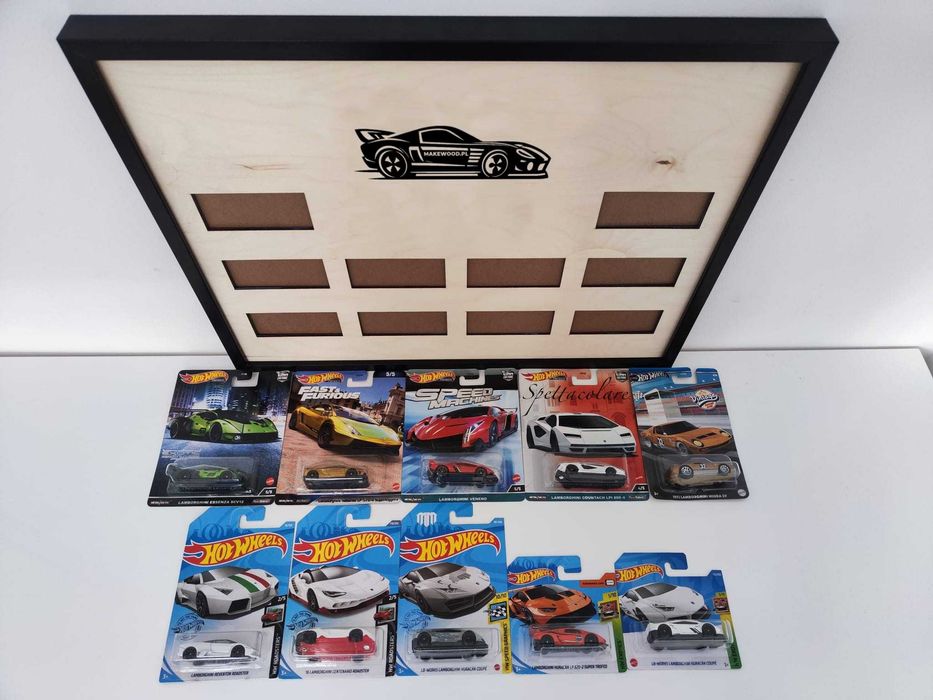 Rama na 10 modeli Hot Wheels 42x52cm box ekspozytor półka case gablota