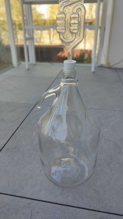 Gąsior DAMA 5L butelka ZAKRĘTKA RĄCZKA z korkiem i rurką fermentacyjną