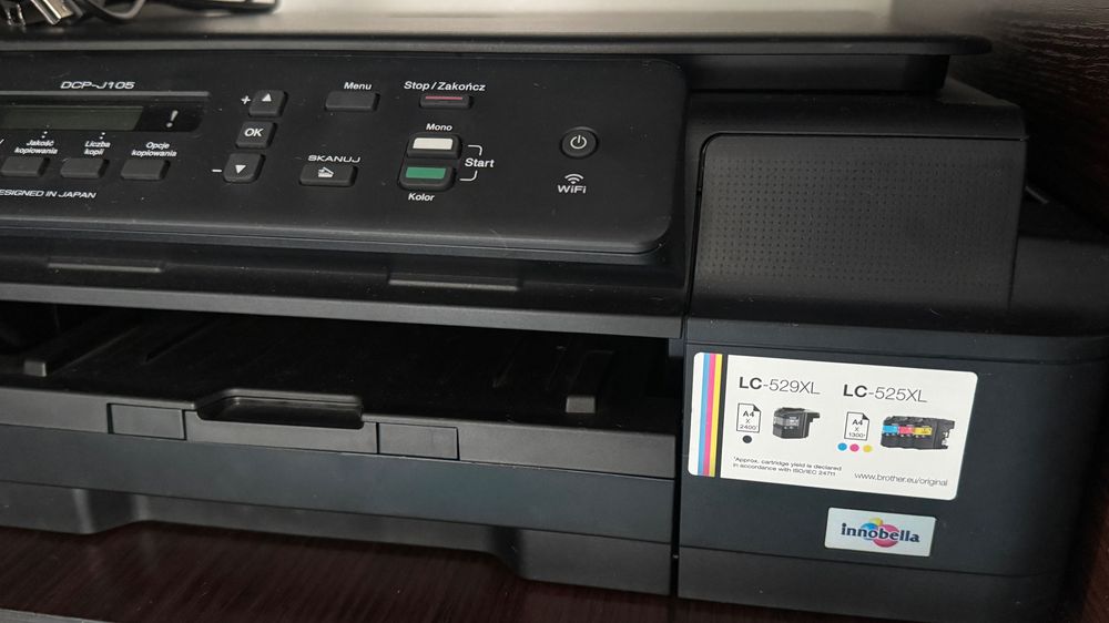 Drukarka Brother DCP-J152W (WIFI) skaner + ZESTAWY TUSZY
