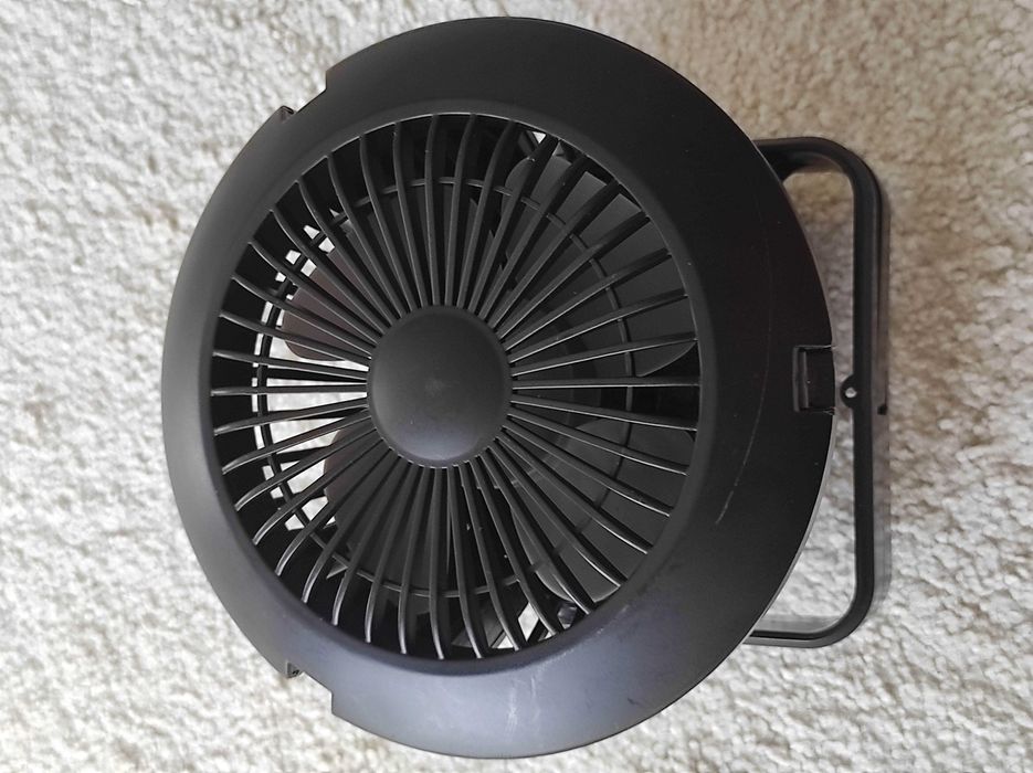 Wiatrak lampa kemping solar LED  powerbank 4 tryby światło LED/wiatrak