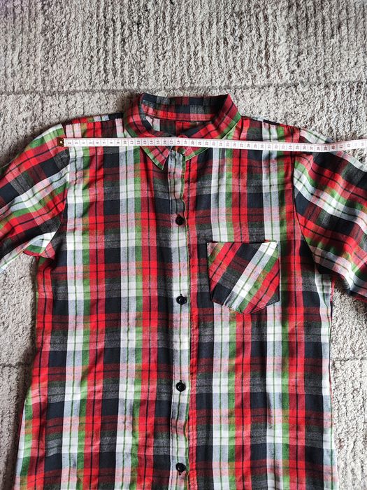 Koszula damska w kratę , kratkę r. S/36/8, długi rękaw