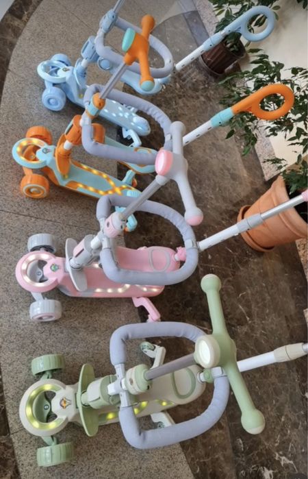 Самокат 3 в 1 що світиться з захисним бортиком Maraton Baby Care 388