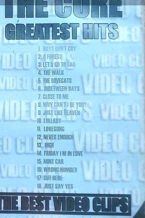 Video CD. The CURE - Greatest hits. Издание Одиссей - Украина.