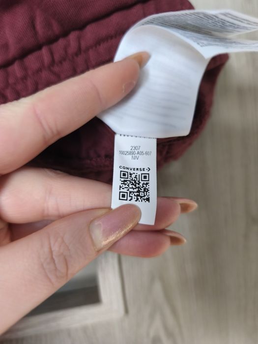 Burgundowy top sportowy Converse r. M