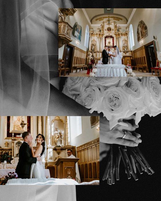Fotograf ślubny, kamerzysta, fotobudka, auto do ślubu, neony ślubne, ciężki dym itp