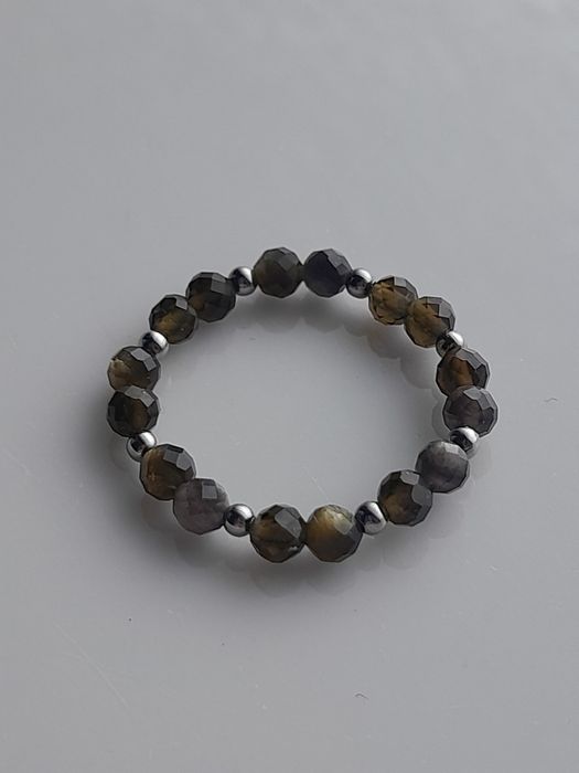 Obsydian Kamienie naturalne Pierścionek regulowany