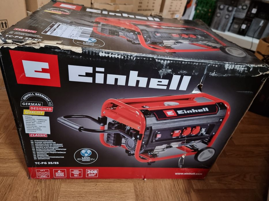 Гнератор Einhell 3.1 кв мак 2.7 ном