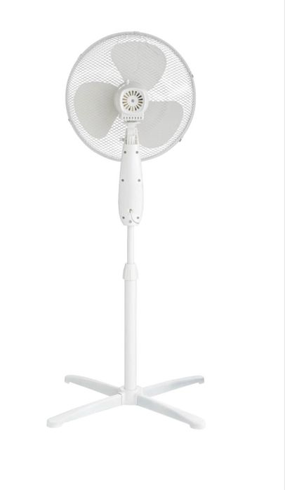 Ventoinha de Pé Branca 40cm - 3 Velocidades - Altura Regulável