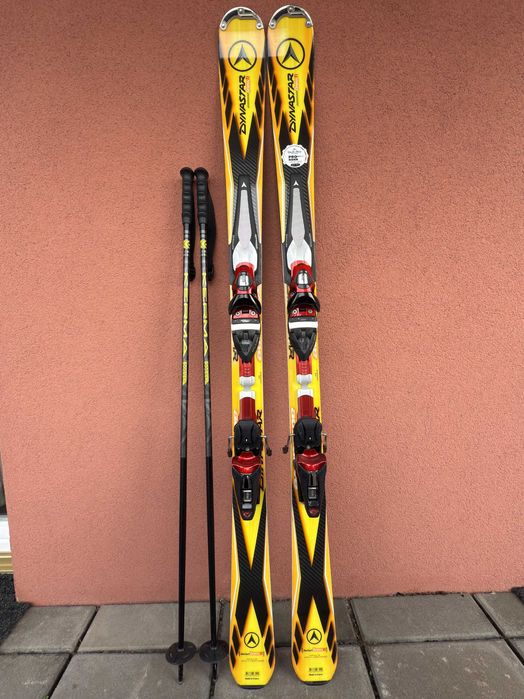 Narty zjazdowe DYNASTAR CrossTi, 158 cm + kijki KERMA 120 cm