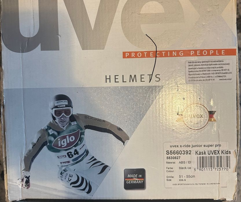 Kask uvex gogle x-ride junior super pro 53-57cm
