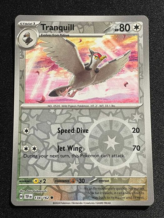 Carta Pokémon Tranquill 134/162 Temporal Forces