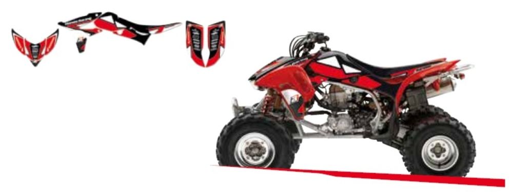 Okleina Komplet naklejek oklein Honda TRX 450 rok 04-23 Nowa BlackBird