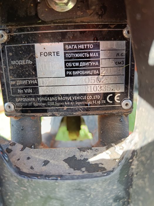 Квадрик Forte 125