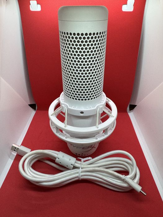 Microfone com braço HyperX QuadCast S como NOVO