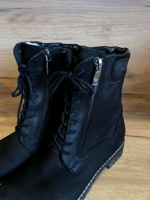 Czarne botki damskie SIMEN ocieplane 38