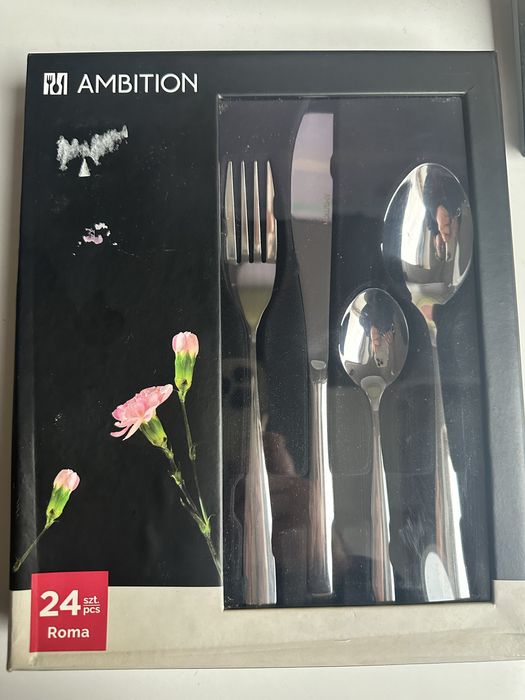 Ambition sztućce zestaw 24 szt ze stali nierdzewnej komplet dla 6 osób