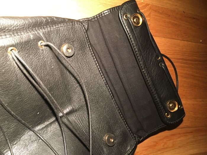 Mala de senhora em pele, azul escura, Spazio Team, Fitness Club