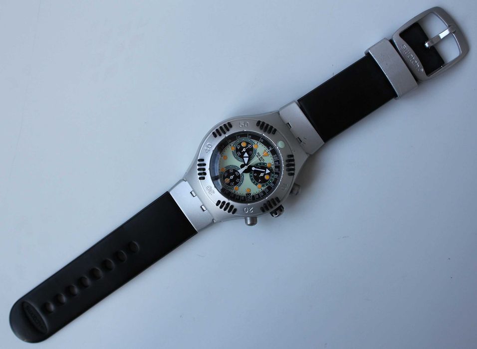 Swatch irony scuba 200 chrono, свотч скуба хронограф, винтаж 1999 год