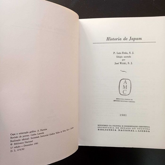 Historia de Japam de P. Luís Fróis, s.j.