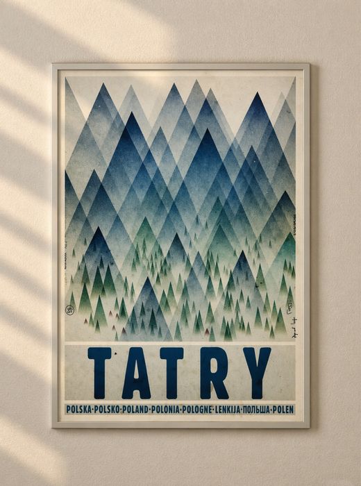 Plakat Tatry, retro, vintage