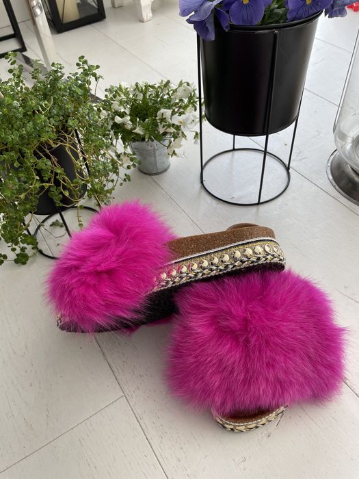 Klapki buty sandały jenot naturalny fuksja 39,40