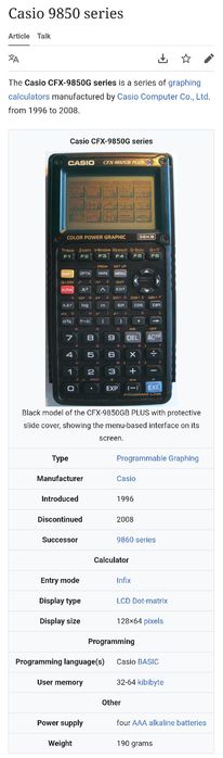 Casio CFX-9850 GB PLUS кольоровий графічний програмований калькулятор