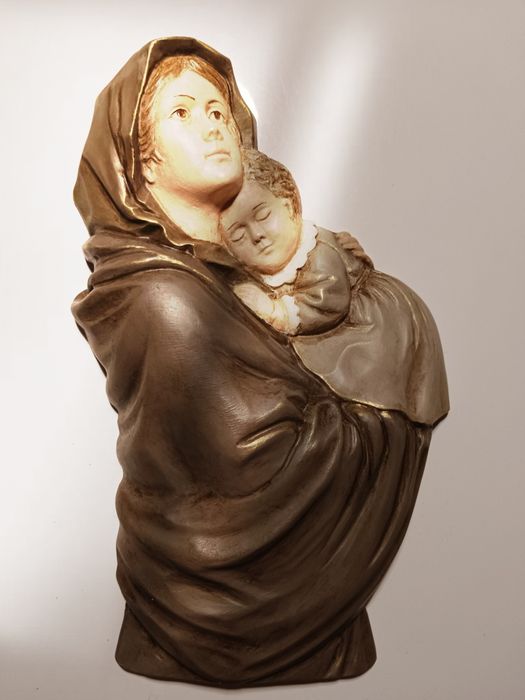 Matka Boska z Dzieciątkiem Madonna płaskorzeźba Boże Narodzenie prezen