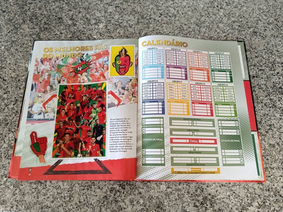 Caderneta completa Seleção Portuguesa Fome de Vencer 2022