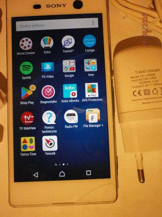 Smartfon Sony Xperia M5 E5603 3/16GB Biały Komplet.
