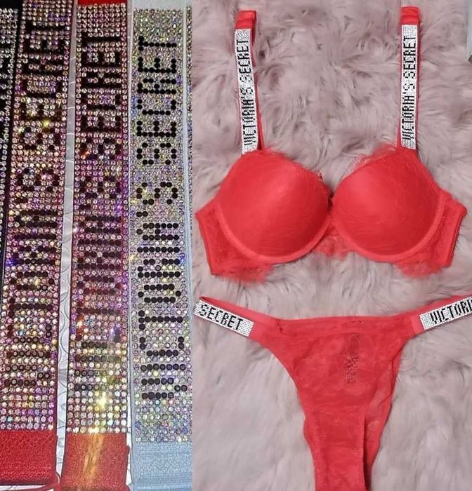 sexi komplet bielizny victoria secret dla kobiet cyrkonie koronka