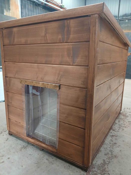 Buda dla dużego psa XXL ocieplana +kurtyna izolacyjna