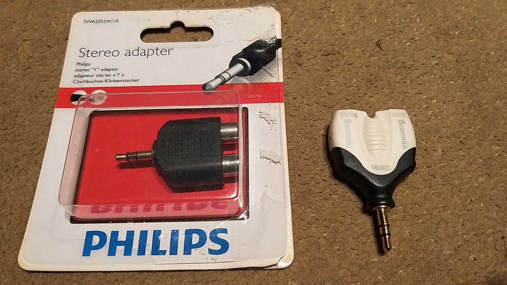 adaptador RCA Y Splitter para áudio e vídeo AV 3,5