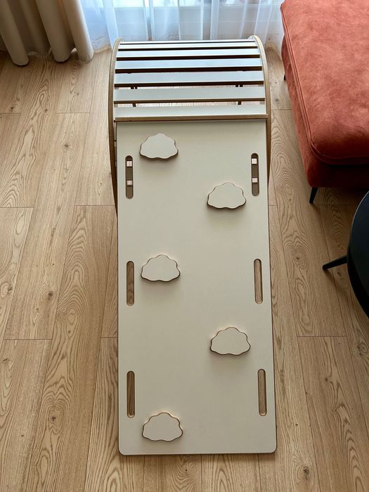 Bujak Montessori Tupti wood XXL + zjeżdżalnia CHMURKI