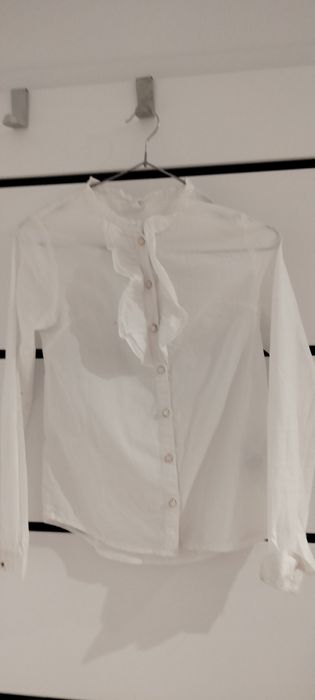 Biała koszula dziewczęca rozm.158