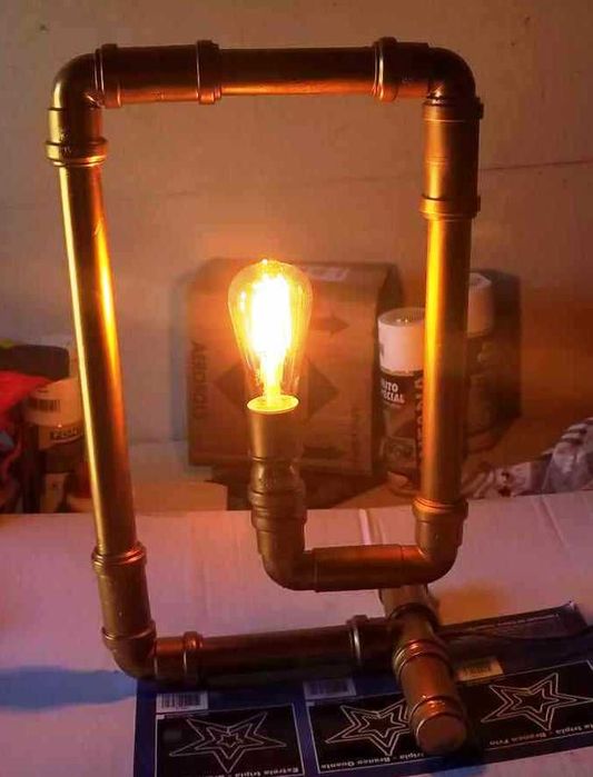 Candeeiro Rustico em tubo PVC