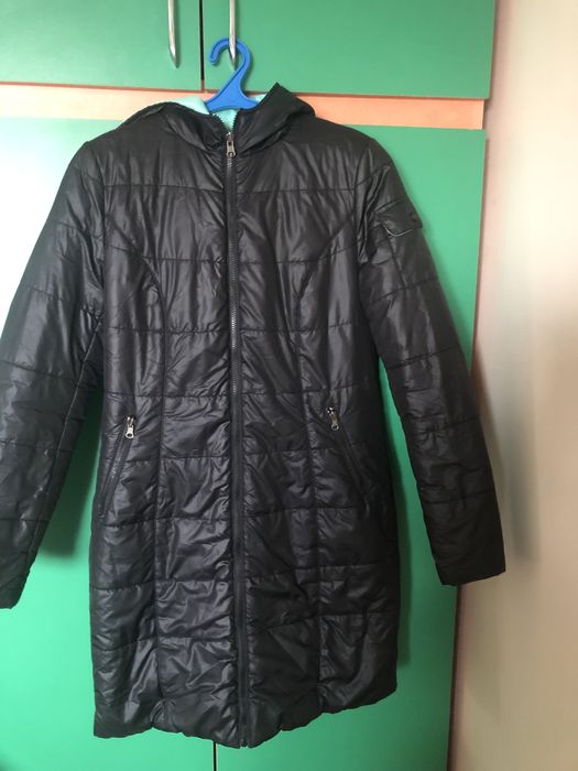 Плащ для вагітних на дві сторони з вставкою