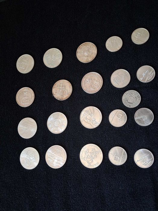 Conjunto de moedas em prata