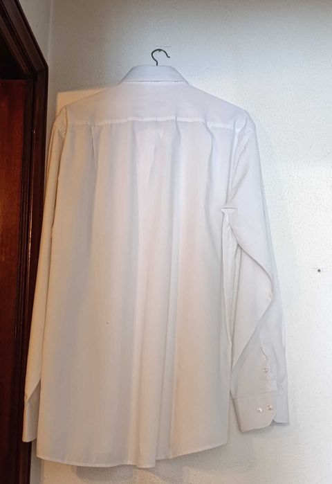 Camisa Clássica,  branca punho 2 + 1 botões Nº 45 -  100% Algodão