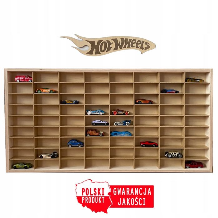 DUŻA Półka regał NA 72 HOT WHEELS na resoraki 80X40 CM