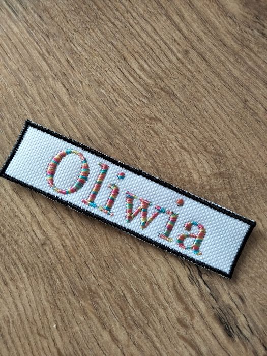 Oliwia naszywka plakietka haft komputerowy haftowanie imiennik
