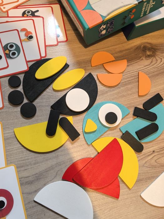 Drewniana układanka Montessori. Ze Geoanimo Blocks