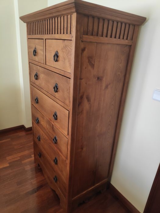 Camiseiro madeira maciça - 7 gavetas