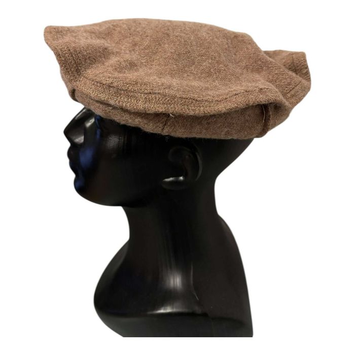 Boné de inverno Cap Chapéu Pakol 100% feito à mão (marrom enferrujado)