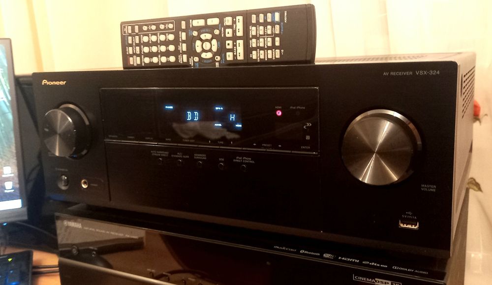 AV-RESIVER Pioneer VSX-324  6.1×100w/HDMI/4K/ARC/USB/Optical/6-16om