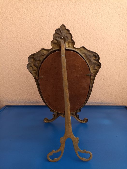 Moldura espelho antiga em latão
